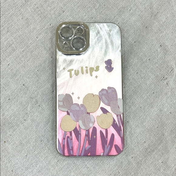 Floral Phone Case - Silver and Pink - Picture 1 of 1